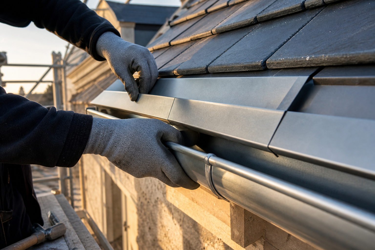 Chantier Zinguerie par KM Couverture