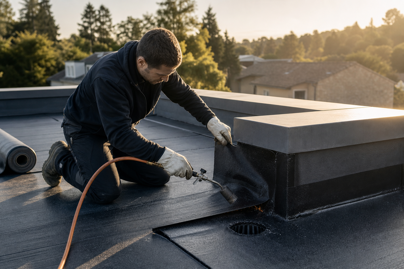 Chantier de étanchéité réalisé avec soin